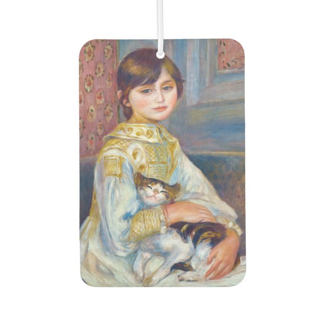 Pierre-Auguste Renoir - Kind mit Katze Autolufterfrischer (Vorderseite)