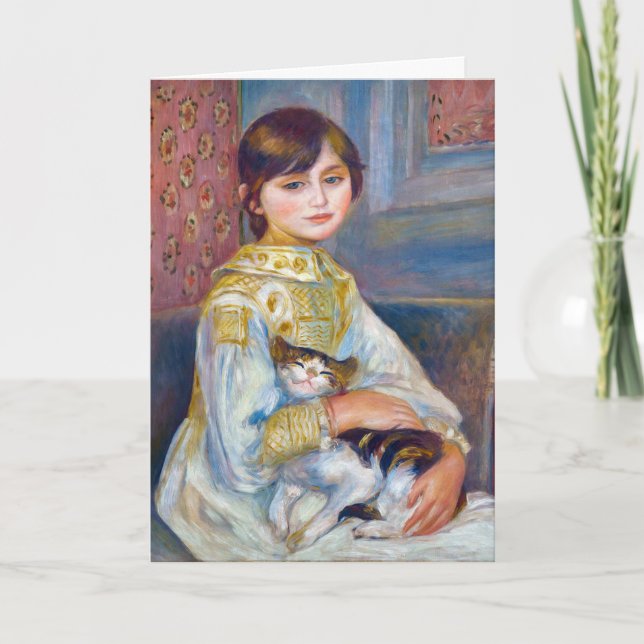 Pierre-Auguste Renoir - Kind mit Katze Karte (Vorderseite)