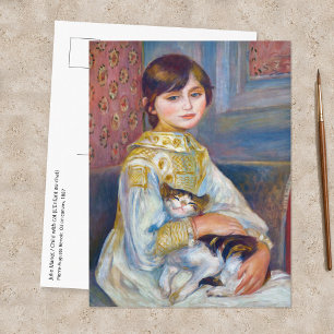 Pierre-Auguste Renoir - Kind mit Katze Postkarte