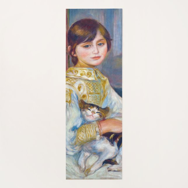 Pierre-Auguste Renoir - Kind mit Katze Yogamatte (Rückseite)