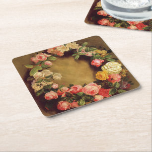 Pierre-Auguste Renoir - Krone der Rose Rechteckiger Pappuntersetzer