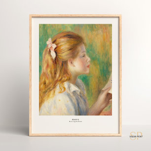 Pierre-Auguste Renoir Kunstwerk Lesen Vintage Poster