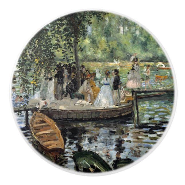 Pierre-Auguste Renoir - La Grenouillere Keramikknauf (Vorderseite)