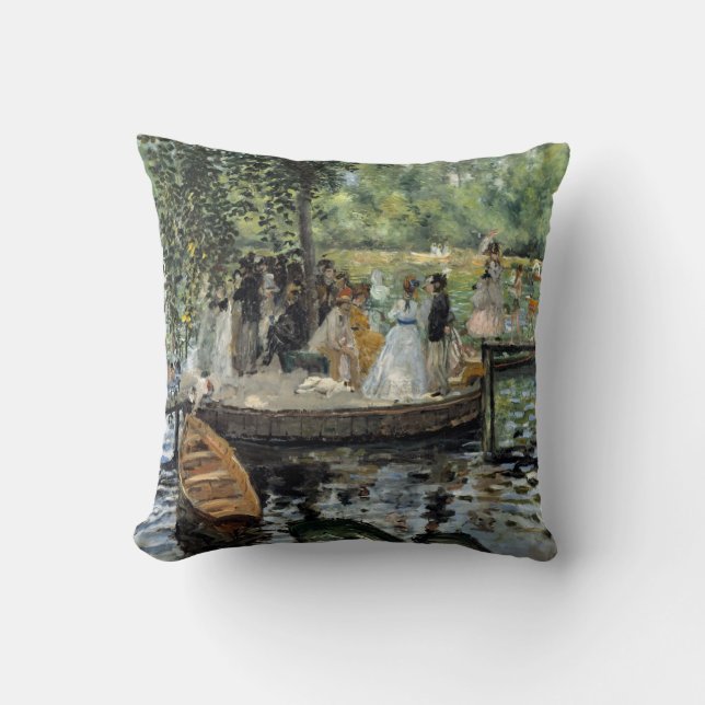 Pierre-Auguste Renoir - La Grenouillere Kissen (Vorderseite)