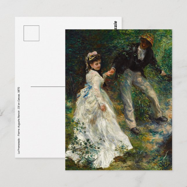 Pierre-Auguste Renoir - La Promenade Postkarte (Vorne/Hinten)