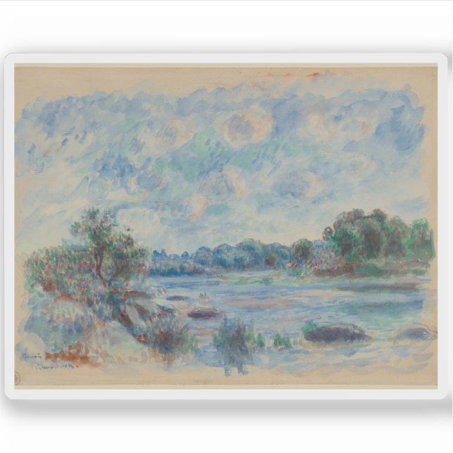 Pierre-Auguste Renoir - Landschaft bei Pont-Aven Aufkleber (Vorderseite)