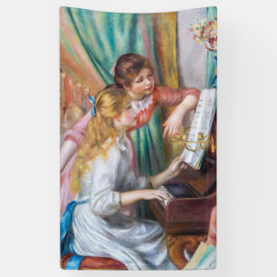 Pierre Auguste Renoir - Mädchen am Klavier Banner