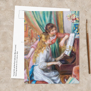 Pierre Auguste Renoir - Mädchen am Klavier Postkarte