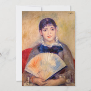 Pierre-Auguste Renoir - Mädchen mit einem Fächer Einladung