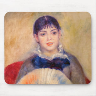 Pierre-Auguste Renoir - Mädchen mit einem Fächer Mousepad