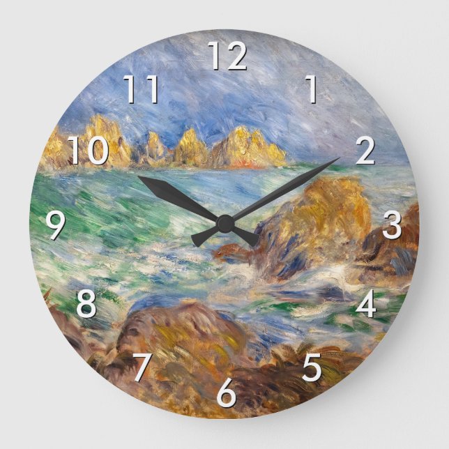 Pierre-Auguste Renoir - Marine, Guernesey Große Wanduhr (Vorderseite)