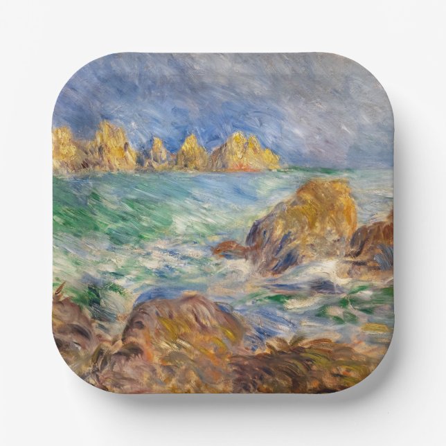 Pierre-Auguste Renoir - Marine, Guernesey Pappteller (Vorderseite)