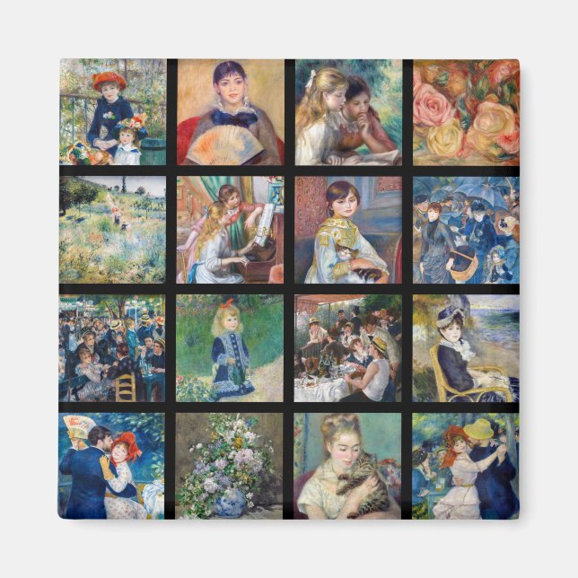 Pierre-Auguste Renoir - Masterpiece Grid Collage Magnet (Vorne)