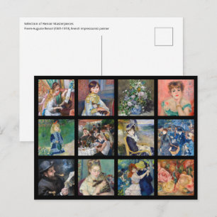 Pierre-Auguste Renoir - Masterpiece Grid Collage Postkarte
