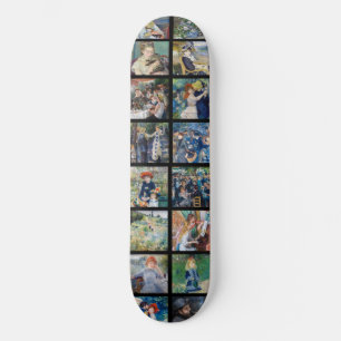 Pierre-Auguste Renoir - Meisterwerke Grid Collage Skateboard