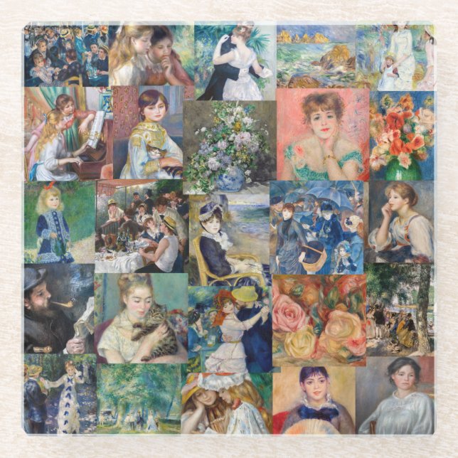 Pierre-Auguste Renoir - Meisterwerke Patchwork Glasuntersetzer (Vorderseite)