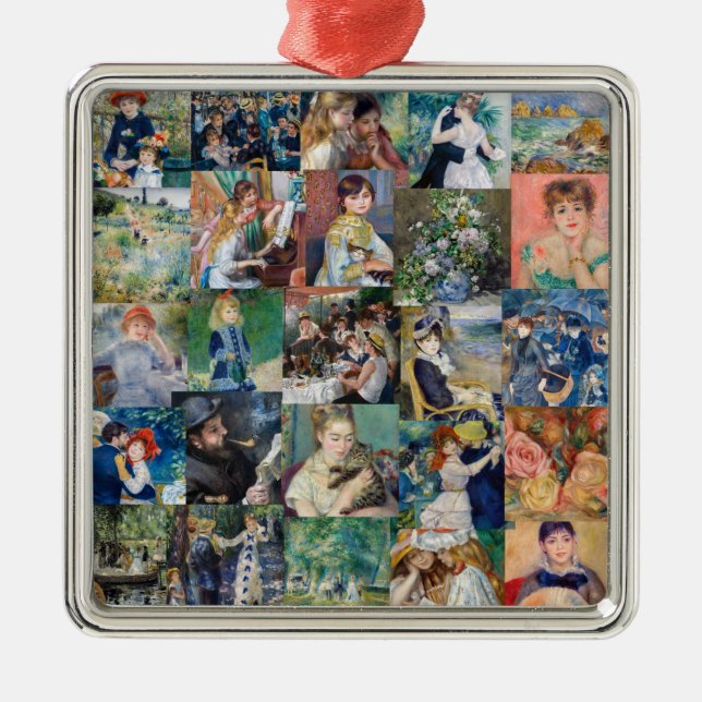 Pierre-Auguste Renoir - Meisterwerke Patchwork Ornament Aus Metall (Vorne)