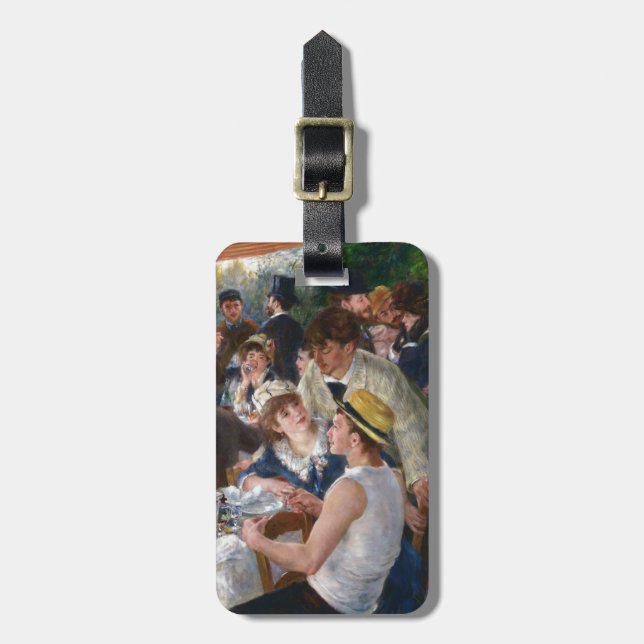Pierre-Auguste Renoir - Mittagessen im Party Gepäckanhänger (Vorderseite vertikal)