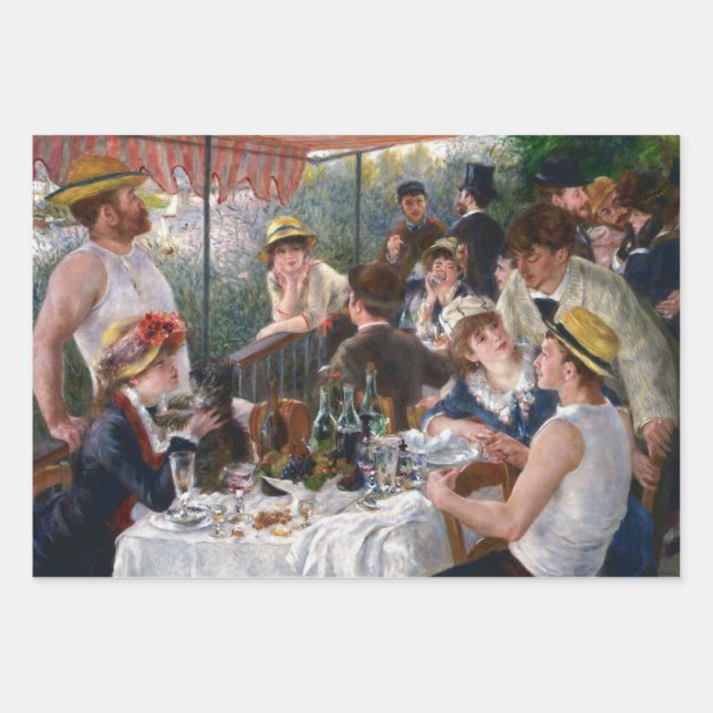 Pierre-Auguste Renoir - Mittagessen im Party Geschenkpapier Set (Vorderseite)