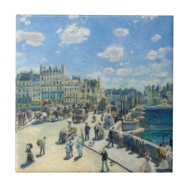 Pierre-Auguste Renoir - Paris, Pont-Neuf Fliese (Vorderseite)
