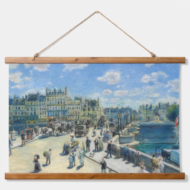 Pierre-Auguste Renoir - Paris, Pont-Neuf Wandteppich Mit Holzrahmen (Vorne)