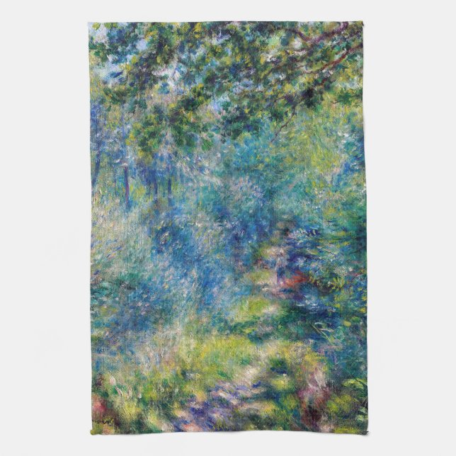 Pierre-Auguste Renoir - Pfad im Wald Geschirrtuch (Vertikal)