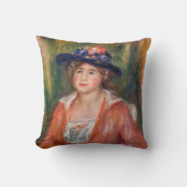 Pierre-Auguste Renoir - Portrait der sitzenden Fra Kissen (Vorderseite)