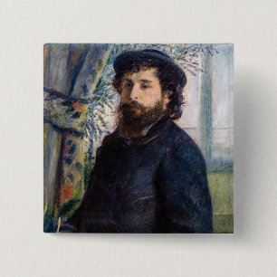 Pierre Auguste Renoir - Portrait von Claude Monet Button