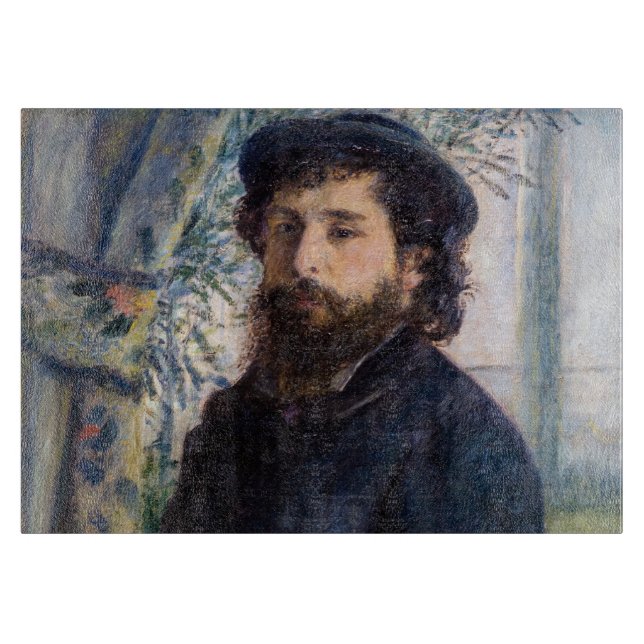 Pierre Auguste Renoir - Portrait von Claude Monet Schneidebrett (Vorderseite)