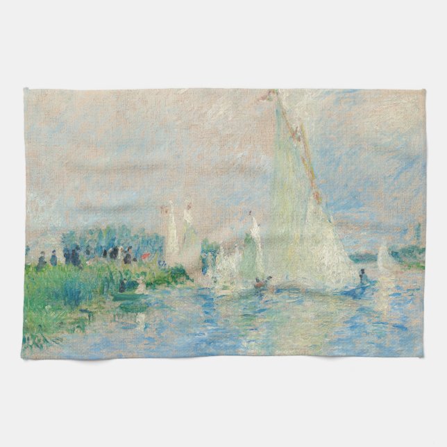 Pierre-Auguste Renoir - Regatta bei Argenteuil Geschirrtuch (Horizontal)