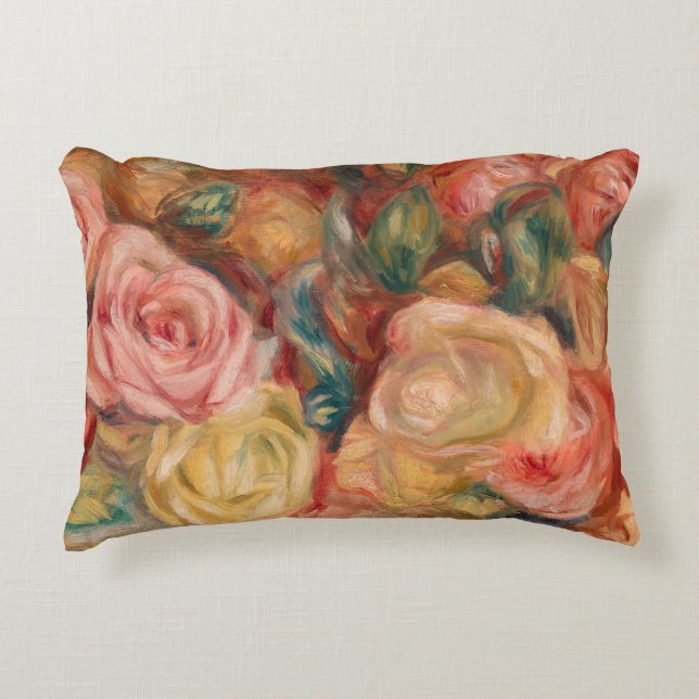 Pierre-Auguste Renoir - Rose Dekokissen (Vorderseite)