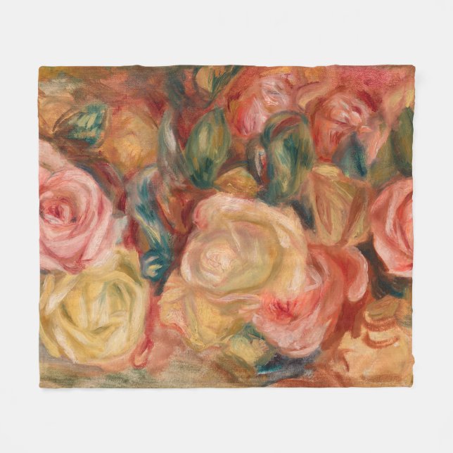 Pierre-Auguste Renoir - Rose Fleecedecke (Vorderseite (Horizontal))