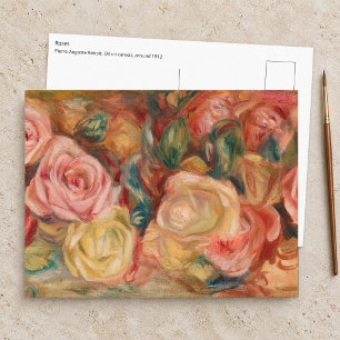 Pierre-Auguste Renoir - Rosen Postkarte
