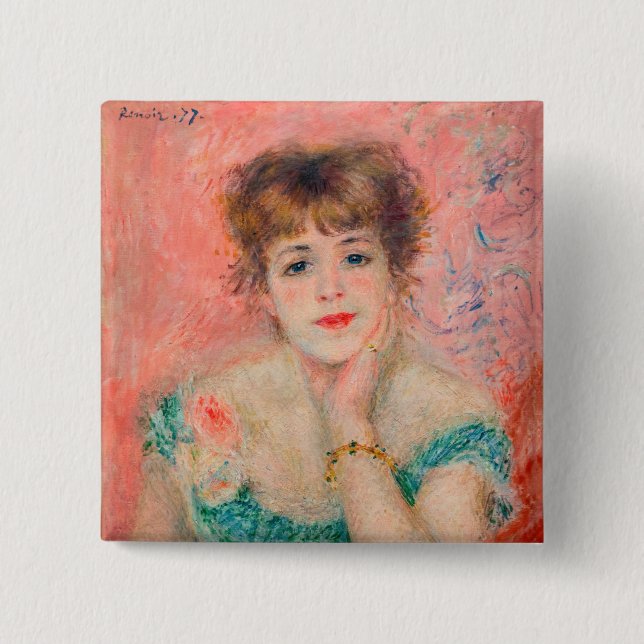 Pierre-Auguste Renoir - Schauspielerin Jeanne Sama Button (Vorderseite)