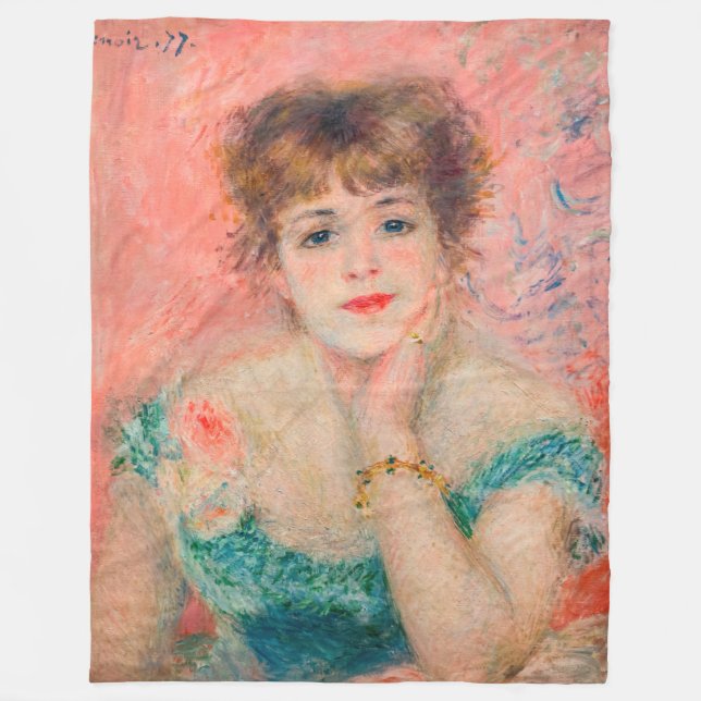 Pierre-Auguste Renoir - Schauspielerin Jeanne Sama Fleecedecke (Vorderseite)