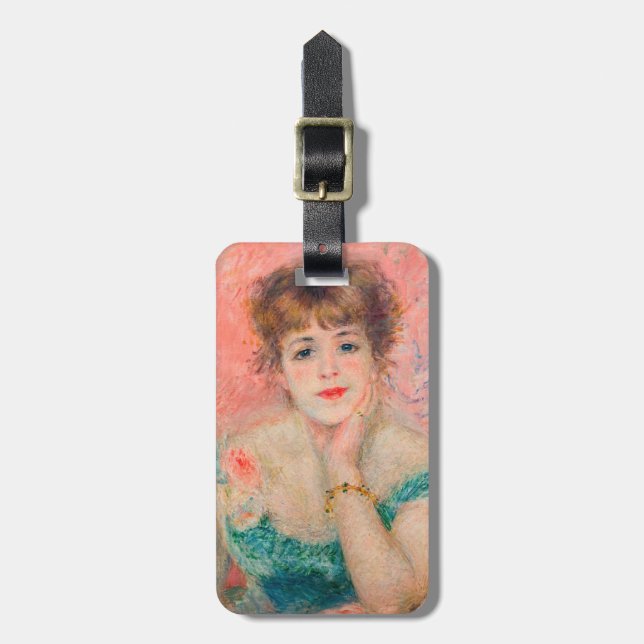 Pierre-Auguste Renoir - Schauspielerin Jeanne Sama Gepäckanhänger (Vorderseite vertikal)