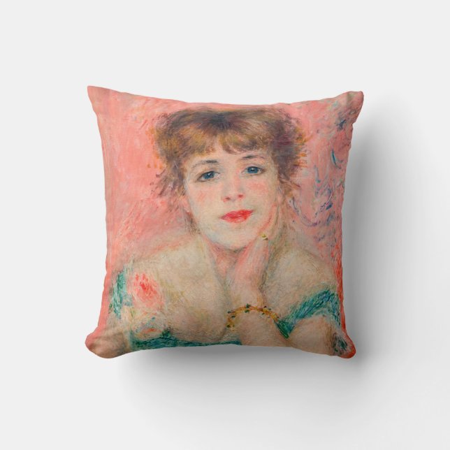 Pierre-Auguste Renoir - Schauspielerin Jeanne Sama Kissen (Vorderseite)