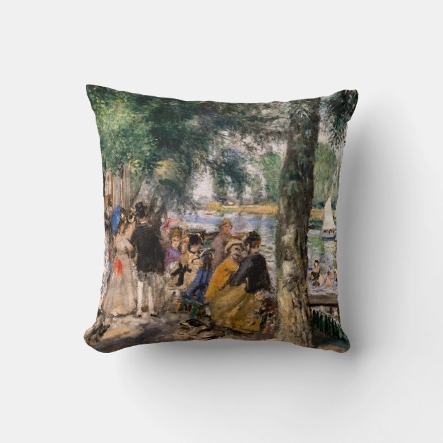 Pierre-Auguste Renoir - Seine-Badezone Kissen (Vorderseite)