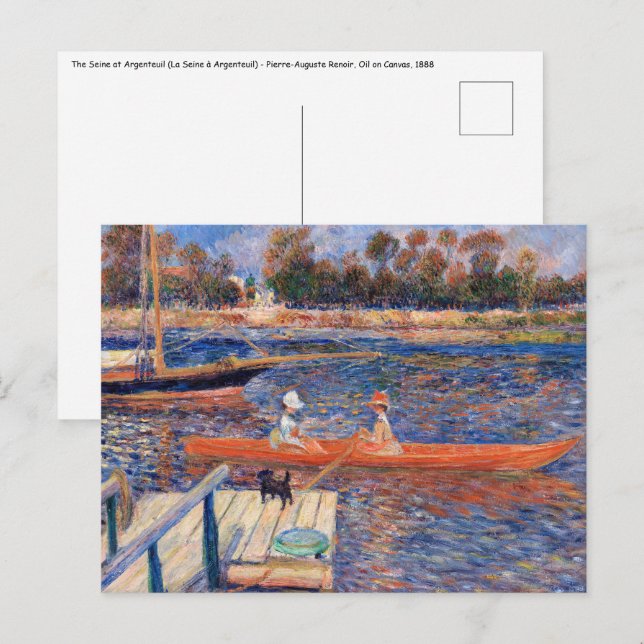 Pierre-Auguste Renoir - Seine in Argenteuil Postkarte (Vorne/Hinten)
