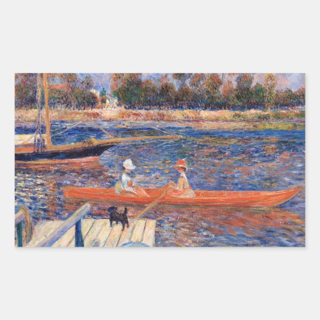 Pierre-Auguste Renoir - Seine in Argenteuil Rechteckiger Aufkleber (Vorderseite)