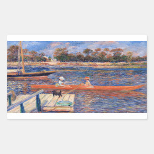Pierre-Auguste Renoir - Seine in Argenteuil Rechteckiger Aufkleber