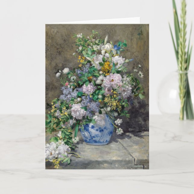 Pierre-Auguste Renoir - Spring Bouquet Karte (Vorderseite)