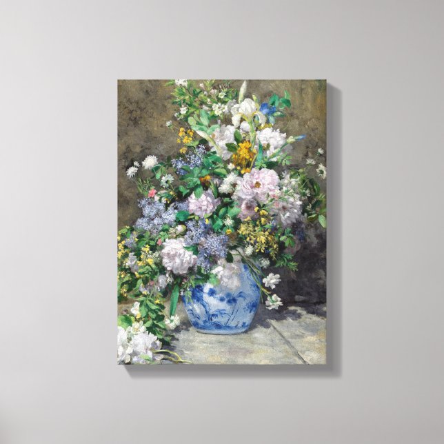 Pierre-Auguste Renoir - Spring Bouquet Leinwanddruck (Vorderseite)