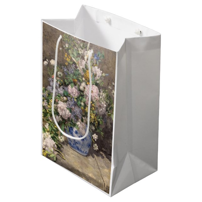 Pierre-Auguste Renoir Spring Bouquet Mittlere Geschenktüte (Vorderseite Schrägansicht)