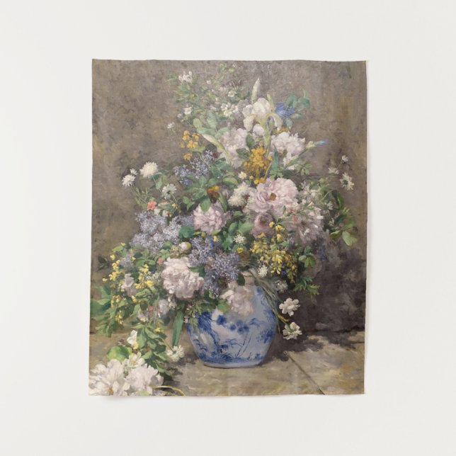 Pierre-Auguste Renoir Spring Bouquet Wandteppich (Vorderseite)