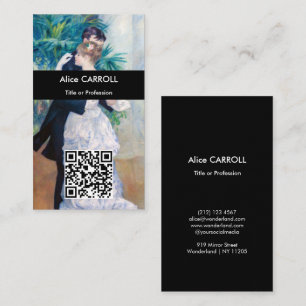 Pierre-Auguste Renoir - Stadt-Tanz - QR-Code Visitenkarte