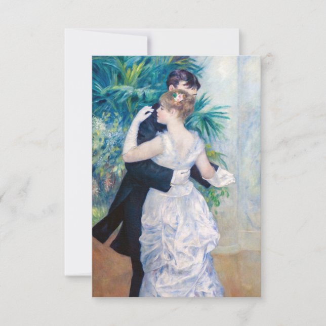 Pierre-Auguste Renoir - Stadttanz Dankeskarte (Vorderseite)