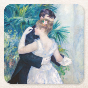 Pierre-Auguste Renoir - Stadttanz Rechteckiger Pappuntersetzer