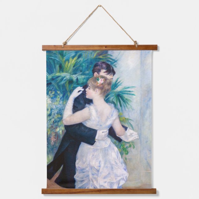 Pierre-Auguste Renoir - Stadttanz Wandteppich Mit Holzrahmen (Vorderseite)