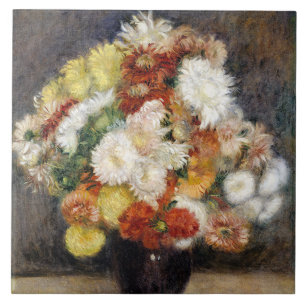 Pierre-Auguste Renoir Strauß Chrysanthemen Fliese